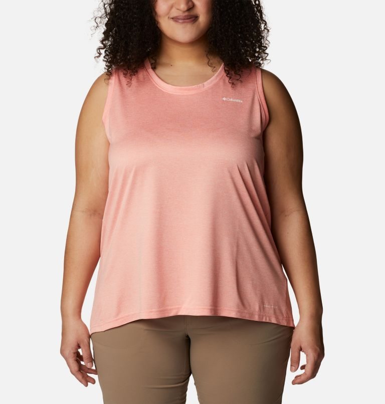 Women\'s Columbia Hike Tanks Coral | Plus Size CA-V14L3